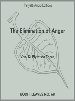 cover image of The Elimination of Anger